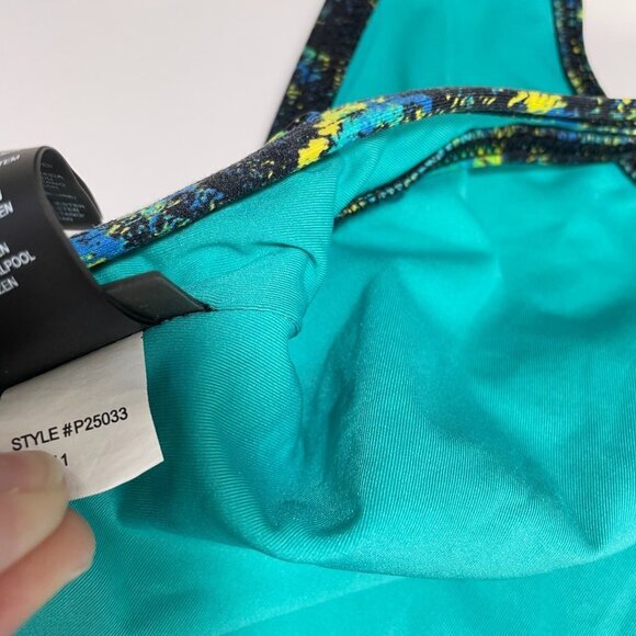 Proenza Schouler‎ Swimsuit Womens XS One Piece Open Back Teal Abstract - Picture 11 of 11